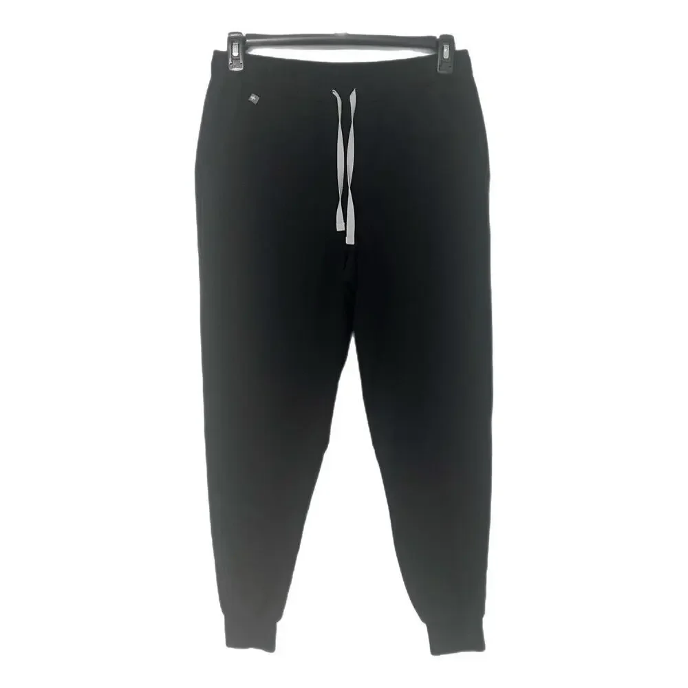 FIGS Zamora Jogger Scrub Pants Womens Medium Black Drawstring